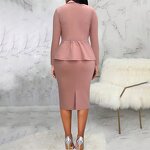 Women's Suit Set Supplier - 2 Pcs Lapel Single-breasted Blazer Skirt