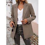 Blazer Factory - Plaid Two Button Slim Fit Casual Basic Jacket