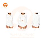 Women's Set Factory - Two-Piece Fashion Sets Button Decoration Top
