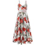 Lace Maxi Dress Supplier - Slit Strap Floral Print Beach Plus Size High