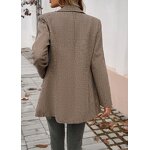 Blazer Factory - Plaid Two Button Slim Fit Casual Basic Jacket