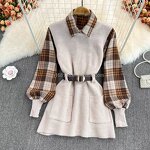 Shirt Set Factory - New Autumn Winter Women's Loose Long-sleeved Top Vest