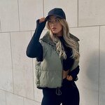 Puffer Vest Supplier - Woman Winter Sleeveless Windbreaker Contrast Cropped