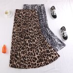 Pleated Skirt Factory - Lady Summer Casual Maxi 2024 New Leopard Print