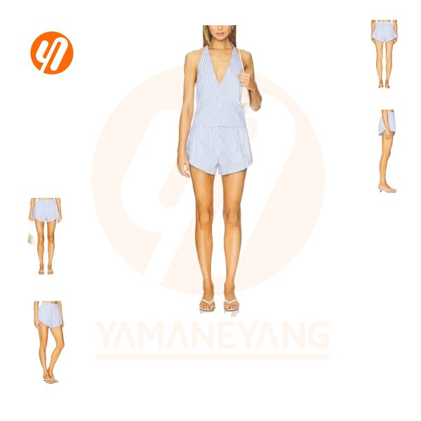 Boxer Shorts Factory - Casual Retro Loungewear Mid Waist Stripes Print