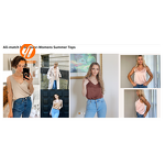 Tank Top Factory - Women's Blouse Aesthetic Brandy Melville Silk Casual