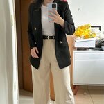 Blazer Top Supplier - Lapel Collar Luxury Button Plus Size Suit Coat