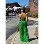 Jumpsuit Factory - Summer Ruffled Strapless Wide Leg One Piece