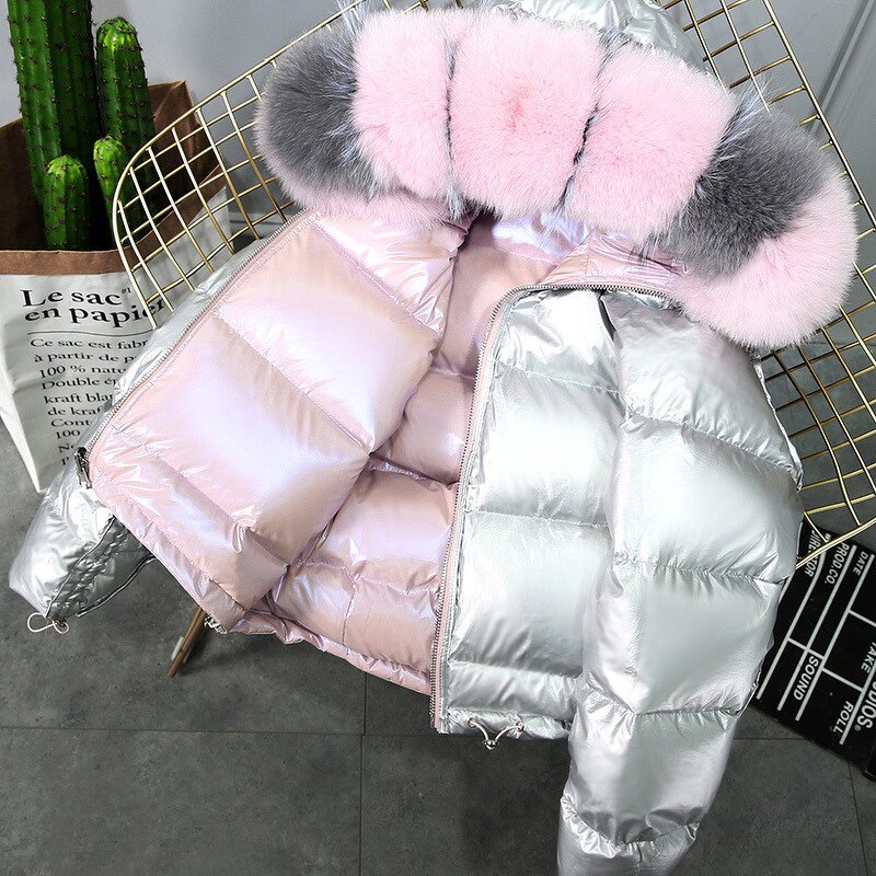Puffer Jacket Factory - Bubble Crop Down Fur Coat Plus Size Custom