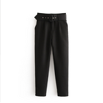 Women's Pants Factory - New Arrival Solid Color Slim Waist With Belt