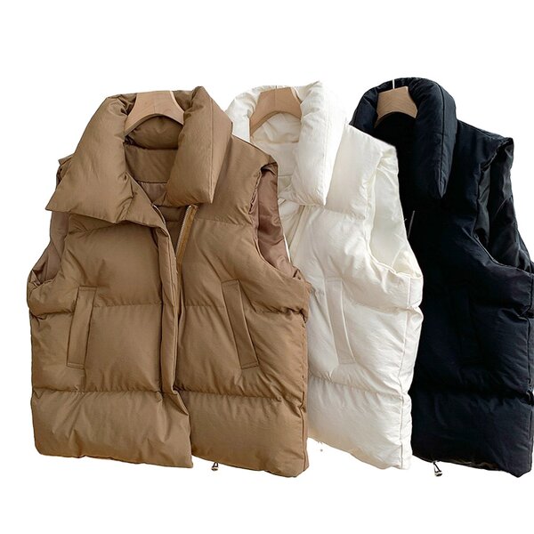 Puffer Vest Factory - Fall Winter Women Clothes Coat Sleeveless Jacket