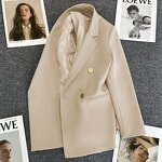 Blazer Jacket Factory - Casual Long Sleeve Loose Single Breasted