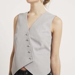 Jean Vest Factory - Cotton Sleeveless Jacket Fashion Checkered Gilet