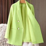 Blazer Top Supplier - Lapel Collar Luxury Button Plus Size Suit Coat