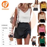 Tank Top Factory - Women's Blouse Aesthetic Brandy Melville Silk Casual