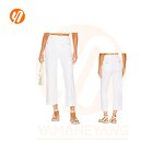Women's Jeans Factory - OEM High Rise White Denim Baggy Wide Leg