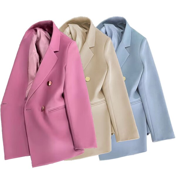 Blazer Jacket Factory - Casual Long Sleeve Loose Single Breasted