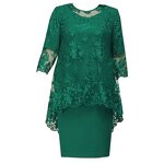 Plus Size Dress Supplier - S-8xl Lace Evening Cocktail Modest Mother Bride