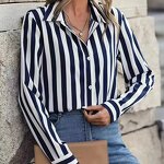 Striped Shirt Supplier - 2025 European American Women's Spring Summer New