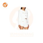 Women's Set Factory - Two-Piece Fashion Sets Button Decoration Top