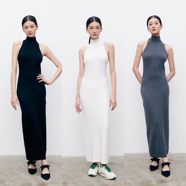 Sweatshirt Dress Supplier - Turtleneck Long Sleeve Casual Maxi Party Light