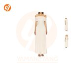 Evening Dress Factory - Custom Modest Wedding Gown Ruffles Decoration