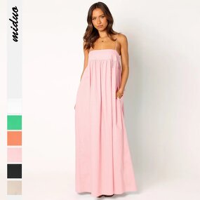 Maxi Dress Factory - Women's Winter Formal Satin Beach Dress 2024