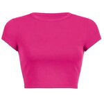 Crop Top Supplier - Custom 100% Cotton Plus Size Blank Puff Rhinestone