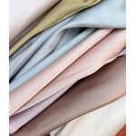 Women's Skirt Set Factory - Satin Long Smooth High Waist Two Piece Pencil