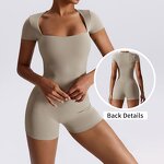 Yoga Romper Supplier - Customized Tummy Control Square Neck Dancing