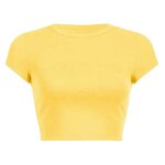 Crop Top Supplier - Custom 100% Cotton Plus Size Blank Puff Rhinestone