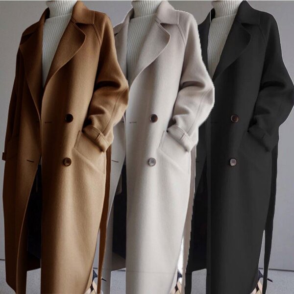 Trench Coat Factory - Solid Color Korean Loose Classic Women Coat