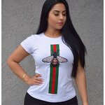 Graphic Tee Factory - Ladies Polyester Rhinestone Crew Neck Short Sleeved