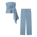 Women's Pants Supplier - 2025 Spring New Chic Megaphone Vintage High Waist