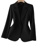 Women's Suit Factory - Long Sleeve Elegant Professional Casual Coat