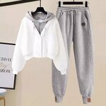 Jogging Set Supplier - Custom Women's Stacked Hoodie Sportswear Fleece