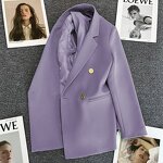 Blazer Jacket Factory - Casual Long Sleeve Loose Single Breasted