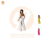 Jumpsuit Supplier - Strapless Off-Shoulder Chiffon Romper Y2K