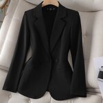 Women's Suit Factory - Long Sleeve Elegant Professional Casual Coat