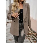 Blazer Factory - Plaid Two Button Slim Fit Casual Basic Jacket