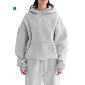Hoodie Supplier - Oversize High Quality Polyester Fleece Drop Shoulder