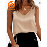 Tank Top Factory - Women's Blouse Aesthetic Brandy Melville Silk Casual