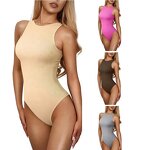 Bodysuit Supplier - Sleeveless Pit Striped Swimwear Triangle One Piece