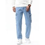 Denim Jeans Factory - Men Cargo Oversize Button Waist Outdoor Slim