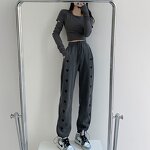 Casual Pants Supplier - Custom Oem Embroidered Love Sport Drawstring Waist