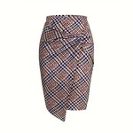 Print Skirt Supplier - Autumn High Waist Allover Print Twist Bodycon