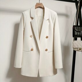 Blazer Top Supplier - Lapel Collar Luxury Button Plus Size Suit Coat