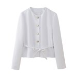 Textured Jacket Supplier - Summer Fashion Retro Round Neck Casual