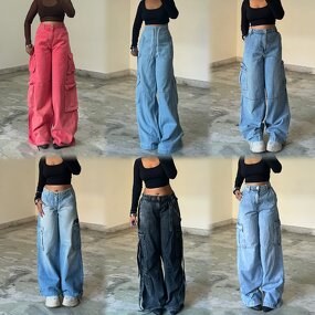 Cargo Pants Supplier - High-waisted Street Hip Hop Oversize Loose