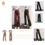 Cargo Pants Supplier - Wholesale Ladies Casual High Waisted Pocket